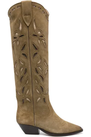 Isabel Marant Denvee 40mm suede cowboy boots