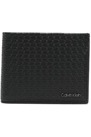 Calvin Klein Saffiano Leather Slim Bifold Wallet - Blue