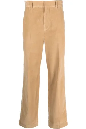 Palm Angels Crochet-stripe cotton corduroy trousers