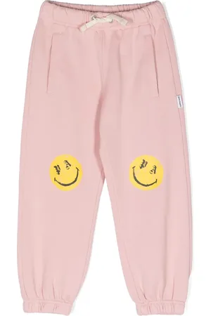 Palm Angels Smiley-print drawstring track trousers