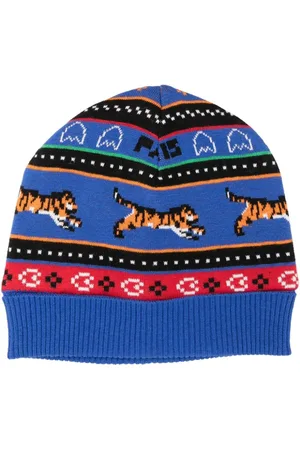 Kenzo Patterned intarsia-knit cotton blend beanie