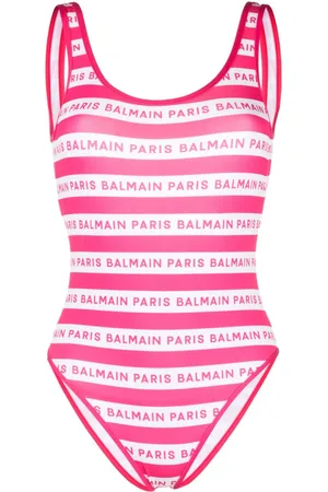 Balmain Logo-print sleeveless swimsuit