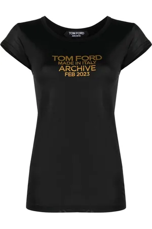 Tom Ford Logo-print silk T-shirt