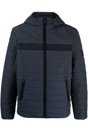 Tommy Hilfiger Logo-embroidered padded hooded jacket