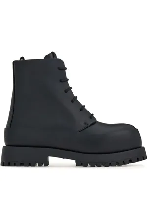 Salvatore Ferragamo Lace-up leather combat boots