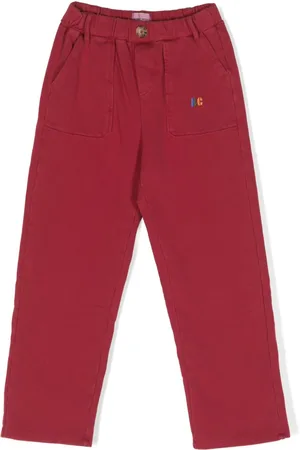 Bobo Choses Embroidered-logo straight-leg trousers