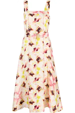 Acler Olmstead rose-print midi dress