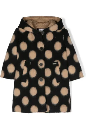 MONNALISA Bold polka dot-print buttoned coat