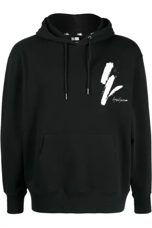 YOHJI YAMAMOTO X New Era logo-print cotton hoodie