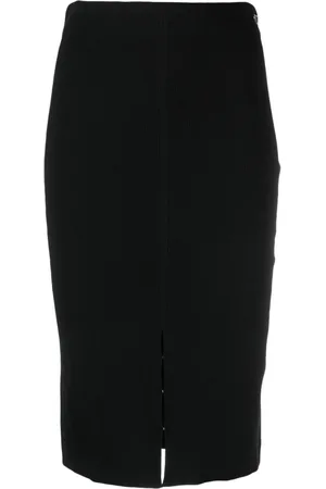 Calvin Klein Plus Pull-On Tummy-Control Pencil Skirt Black Black