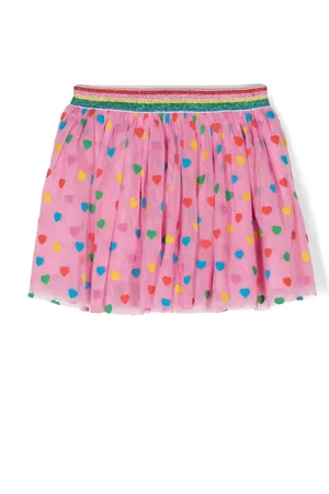 Stella McCartney Elasticated-waistband heart-print tutu skirt