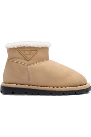 Prada Triangle-logo suede boots