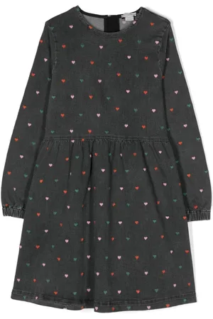 Stella McCartney Embroidered heart-motif denim dress