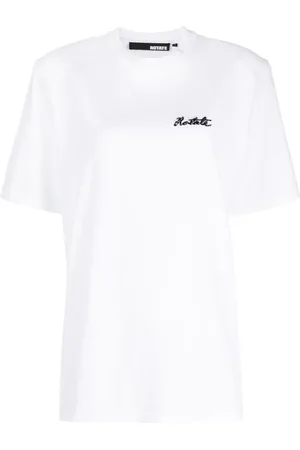 ROTATE Sequin logo-detail organic cotton T-shirt