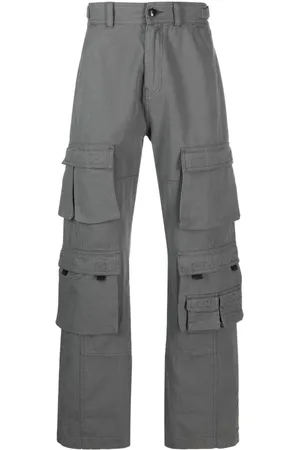 MARTINE ROSE Logo-patch cotton cargo trousers