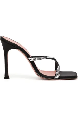 Amina Muaddi Adriana 100mm crystal-embellished mules