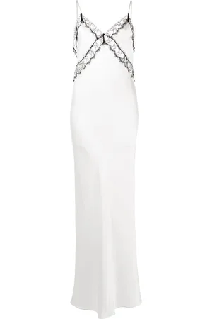 Kiki de Montparnasse Lace-insert slip dress