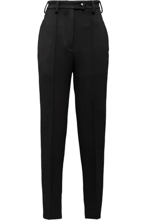 Prada High-rise natté trousers