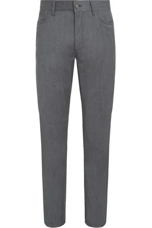 Ermenegildo Zegna Roccia stonewashed wool trousers