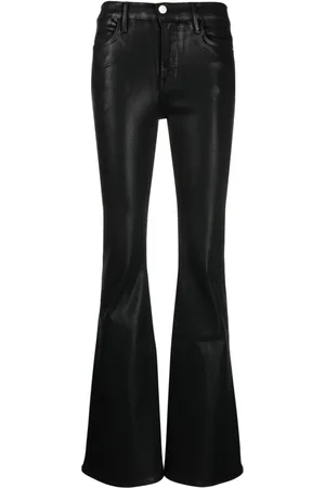 Frame Le Crop button-up flared jeans