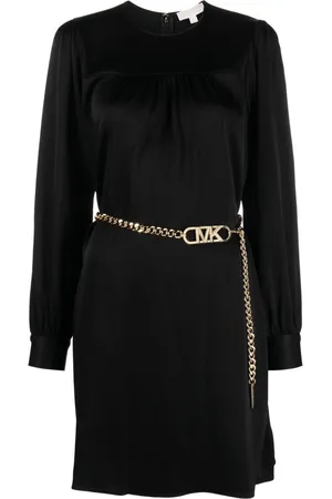 Michael Kors Belted satin-finish minidress