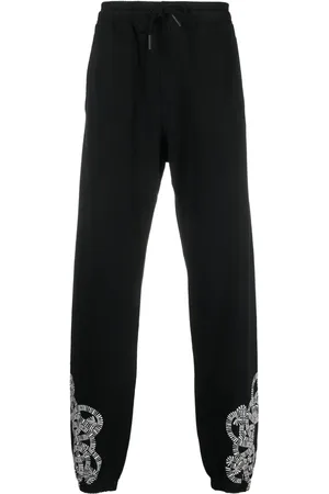 MARCELO BURLON Logo-print organic-cotton track pants