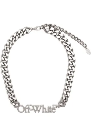 Off White CO Virgil Abloh Arrow chained necklace, SILVER