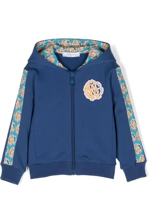 Roberto Cavalli Logo-patch zip-up jacket