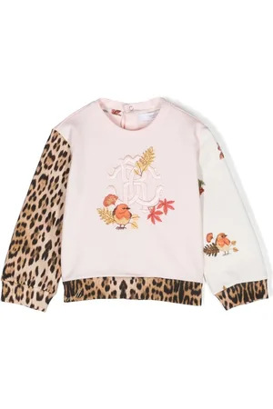 Roberto Cavalli Embroidered-logo cotton sweatshirt