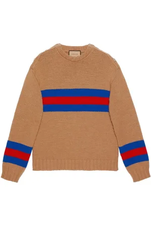 Gucci - Embroidered Tiger-Intarsia Wool Sweater - Men - Orange Gucci