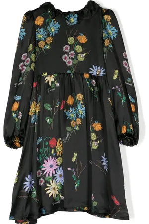 Roberto Cavalli Floral-print long-sleeve dress