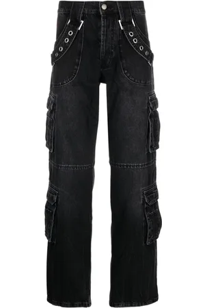 MISBHV Eyelet-detail straight-leg jeans
