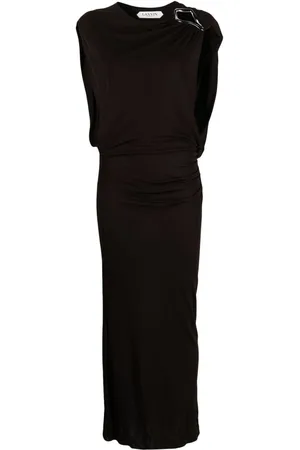 Lanvin Brooch-detail maxi dress
