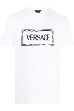 VERSACE 90s Logo embroidered T-shirt