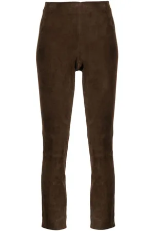 Slim Fit Suede Trousers