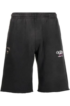 OFF-WHITE Wave Off cotton track shorts
