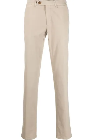 CANALI Mid-rise cotton chino trousers