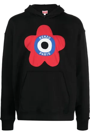 Kenzo Target logo-embroidered stretch-cotton hoodie