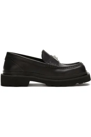Dolce & Gabbana Logo-plaque leather loafers