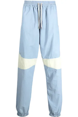 RANRA Contrasting-panel drawstring track pant