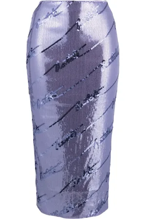 ROTATE Sequinned midi skirt