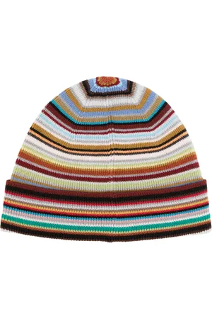 Paul Smith Patterned intarsia-knit virgin-wool beanie