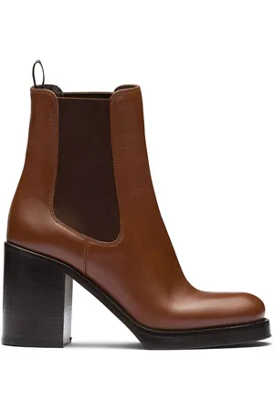 Prada Brushed leather 85mm ankle boots