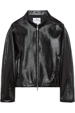 Courrèges Vinyl-finish zip-up bomber jacket
