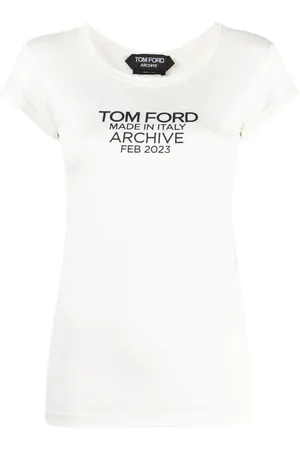 Tom Ford Logo-print silk T-shirt