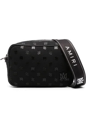 Amiri Paisley Canvas Bum Bag In Black