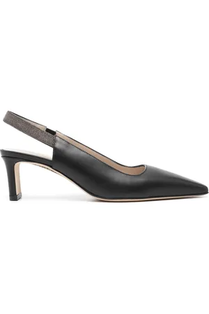 Fabiana Filippi Crystal-embellished leather pumps