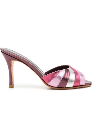 Sarah Chofakian Cocteau 75mm striped mules