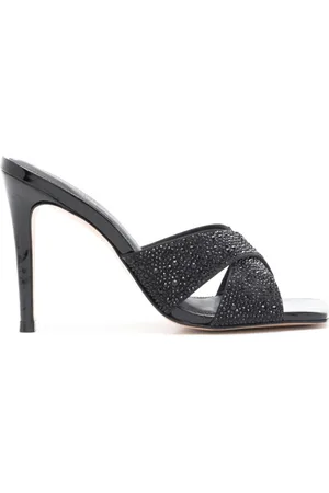 Sarah Chofakian Gilles 75mm rhinestone-embellished mules