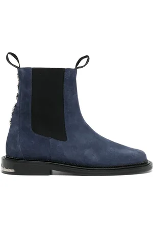 TOGA VIRILIS Stud-embellished suede ankle boots
